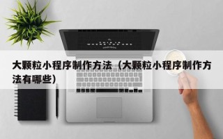 遂宁大颗粒小程序制作方法（大颗粒小程序制作方法有哪些）